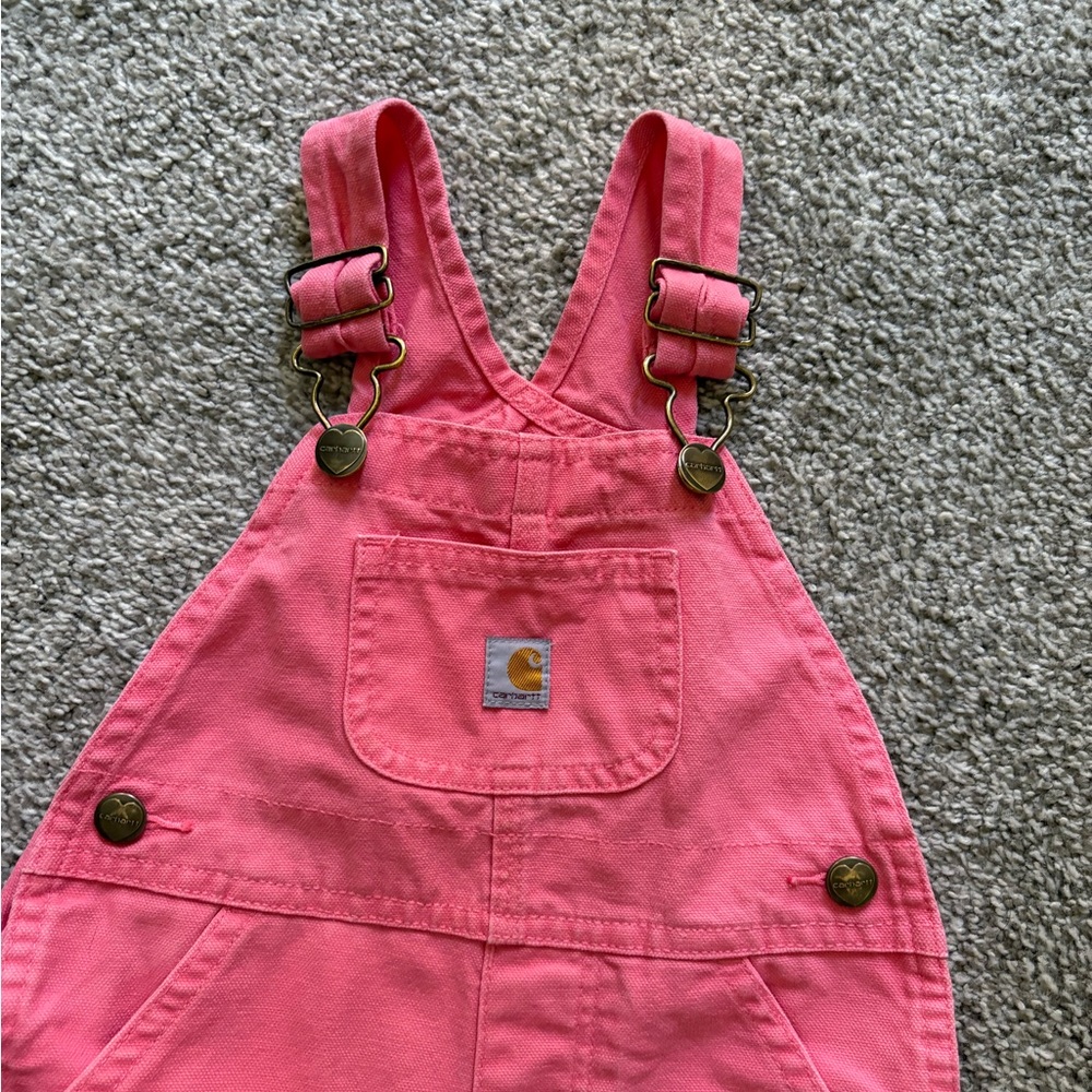 Carhartt Pink Overalls Classic Bib Style